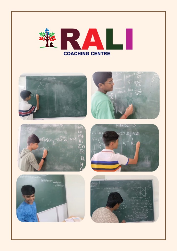 Students solving problems on the board at RALI